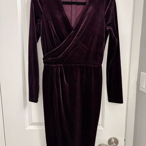 Le Chateau size small plum purple velvet dress